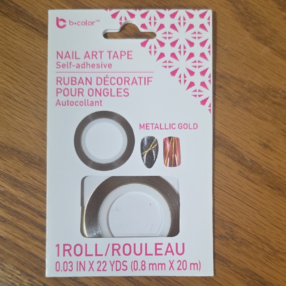 B-Color Metallic Gold Nail Art Tape Metalluc Gold